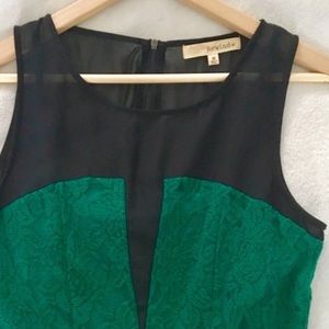 Green lace party dress